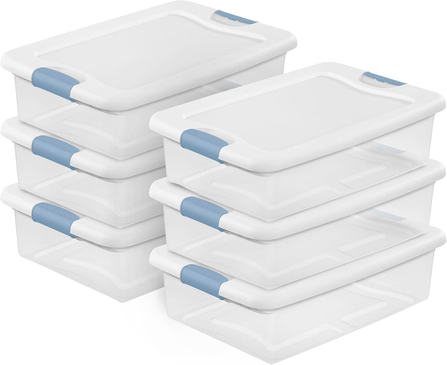 Stackable Storage Bin with Lid, Clear Plastic Design, Various specifications 6-15-25-32-64 106Quart