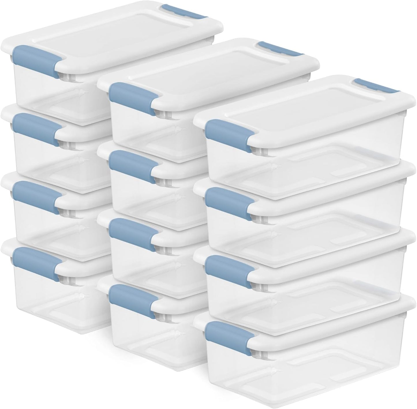 Stackable Storage Bin with Lid, Clear Plastic Design, Various specifications 6-15-25-32-64 106Quart